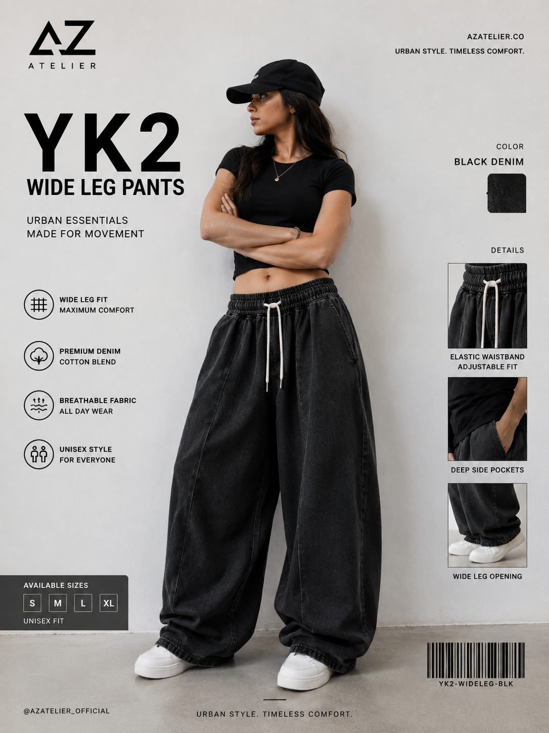 YK2 WIDE-Leg Pants