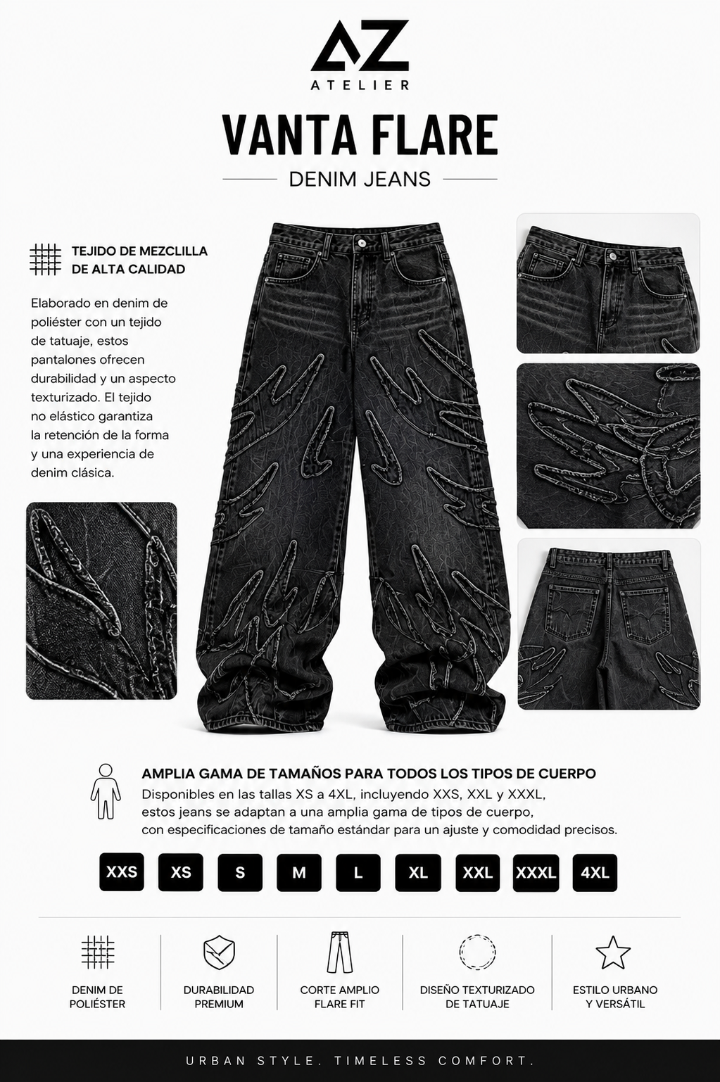 VANTA FLARE — DENIM JEANS