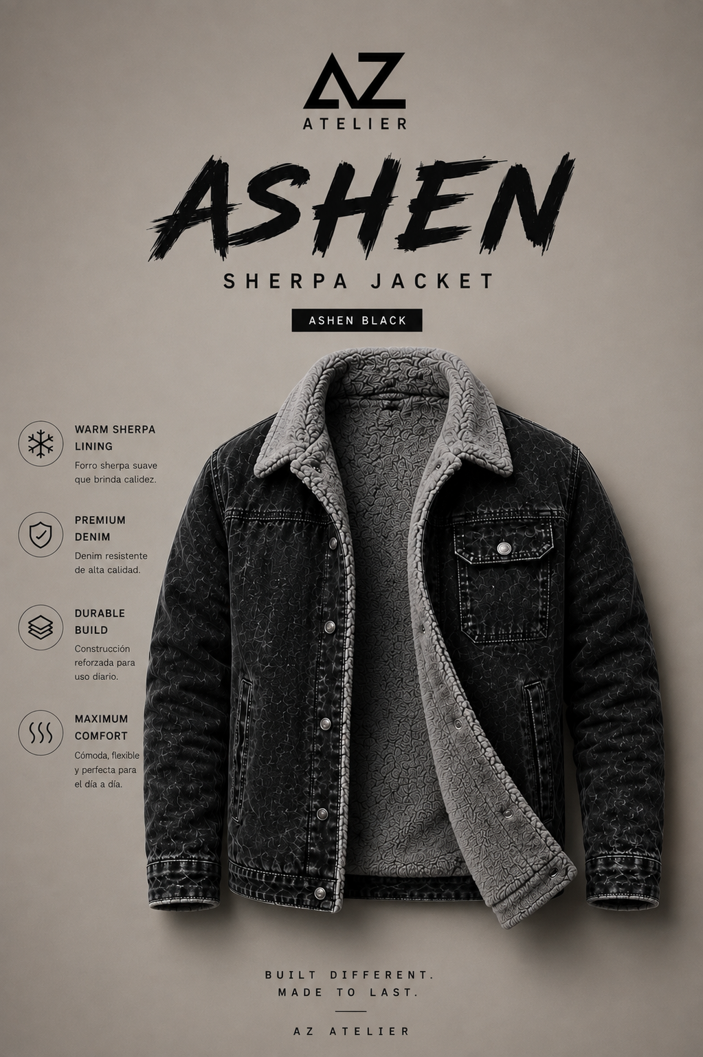 ASHEN SHERPA JACKET