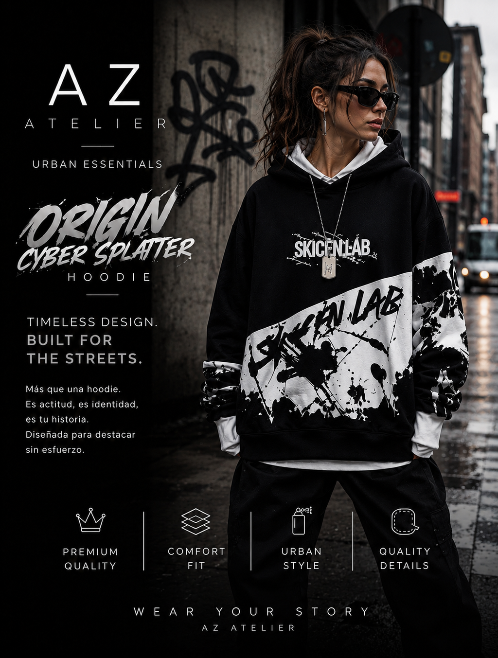ORIGIN — CYBER SPLATTER HOODIE