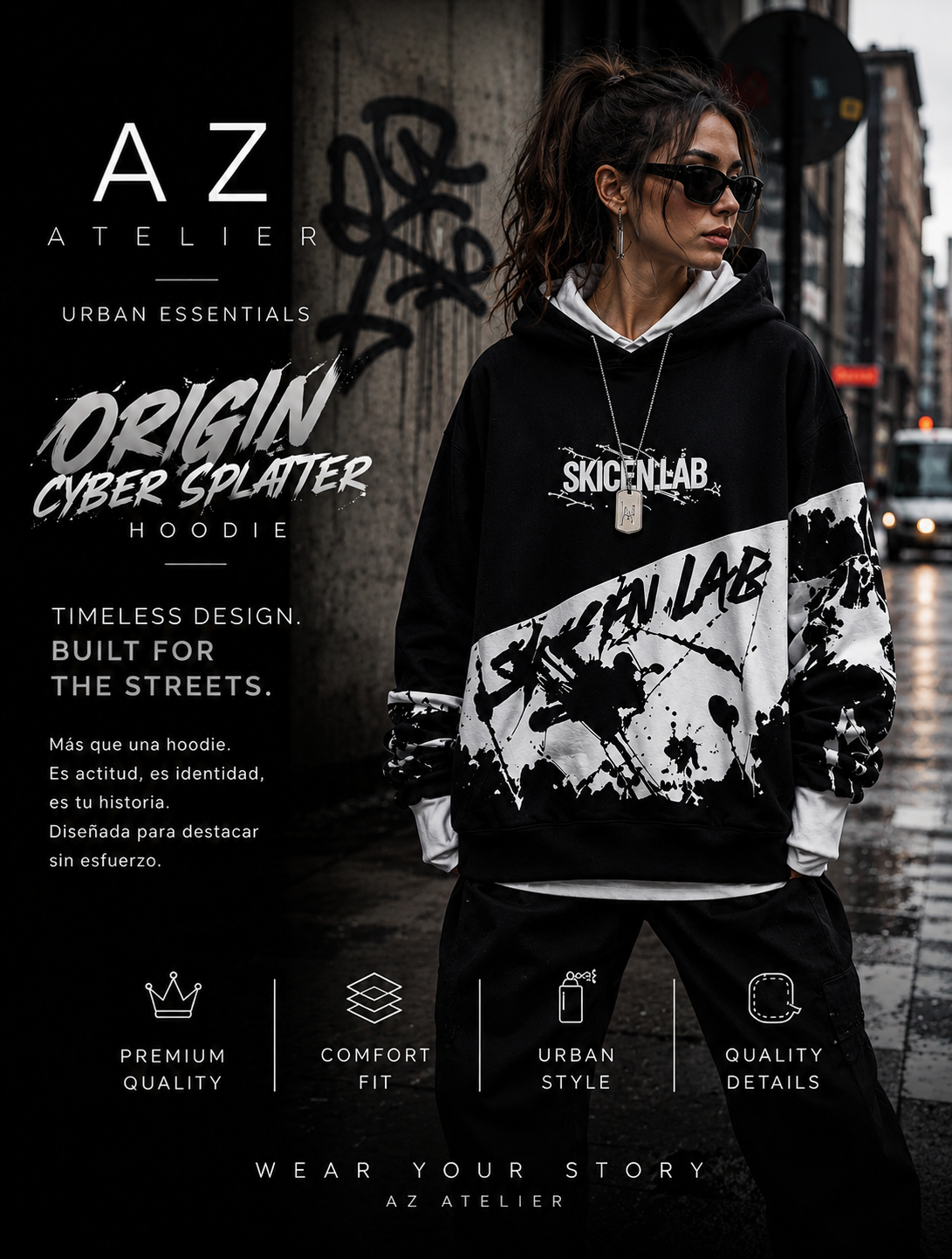 ORIGIN — CYBER SPLATTER HOODIE