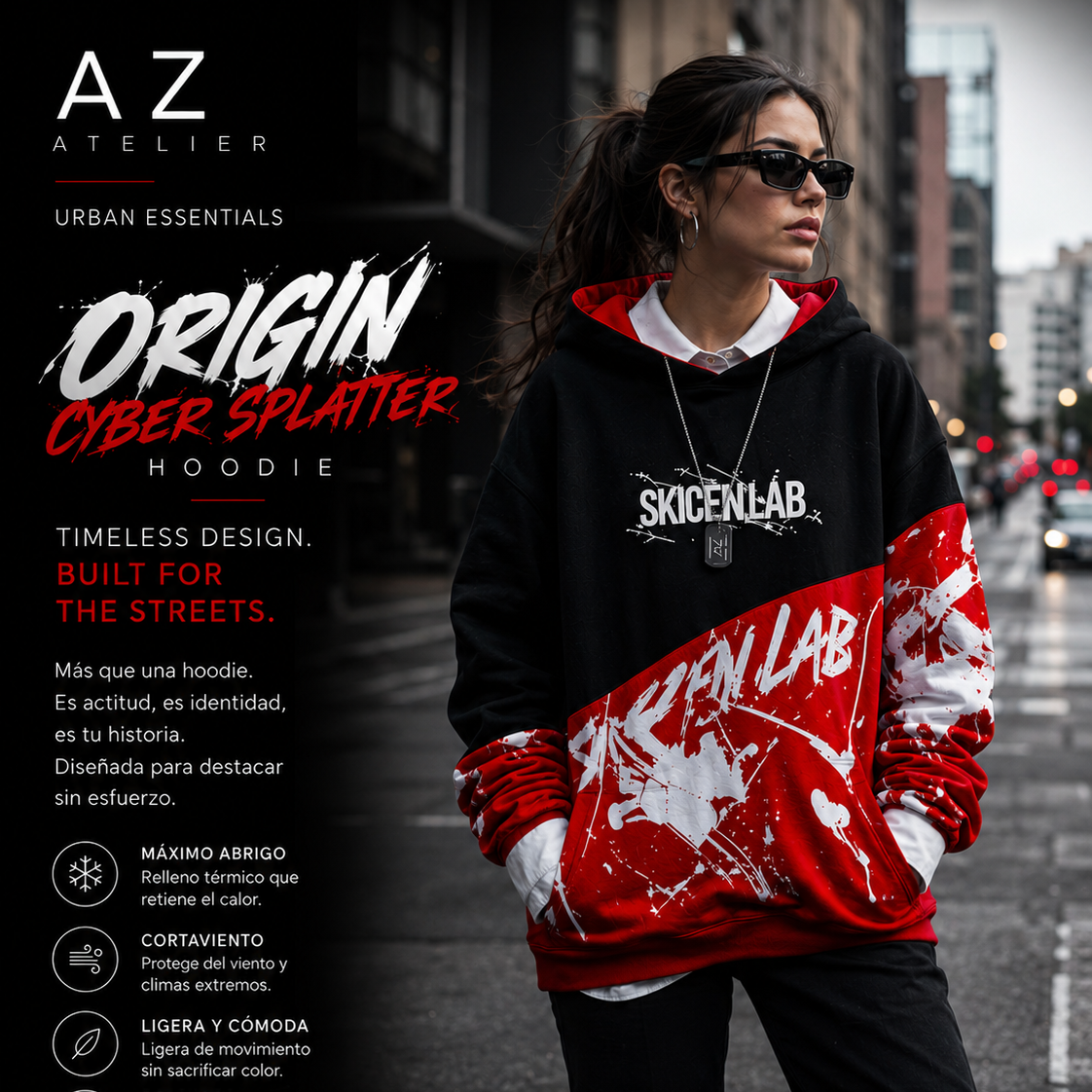 ORIGIN — CYBER SPLATTER HOODIE