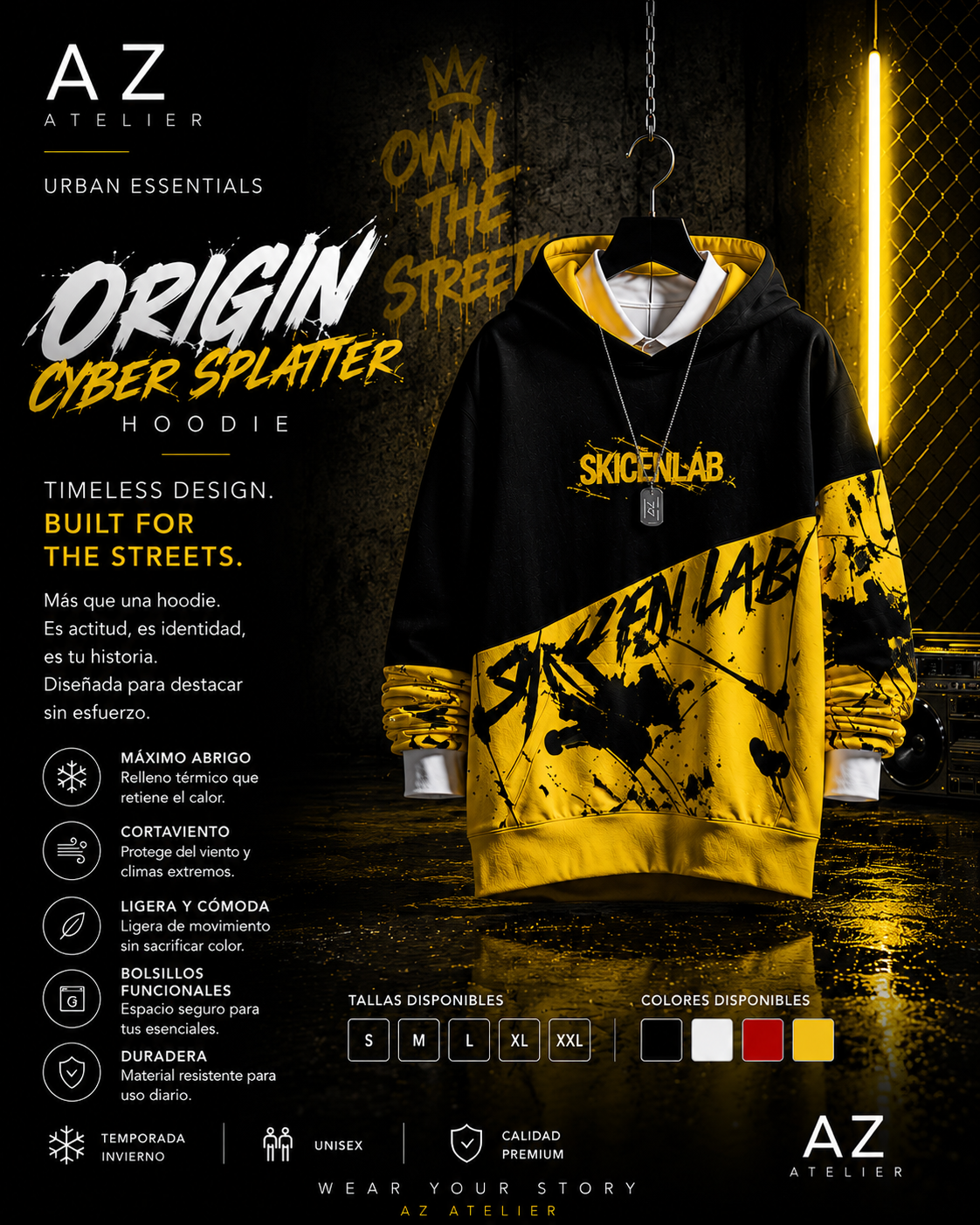ORIGIN — CYBER SPLATTER HOODIE