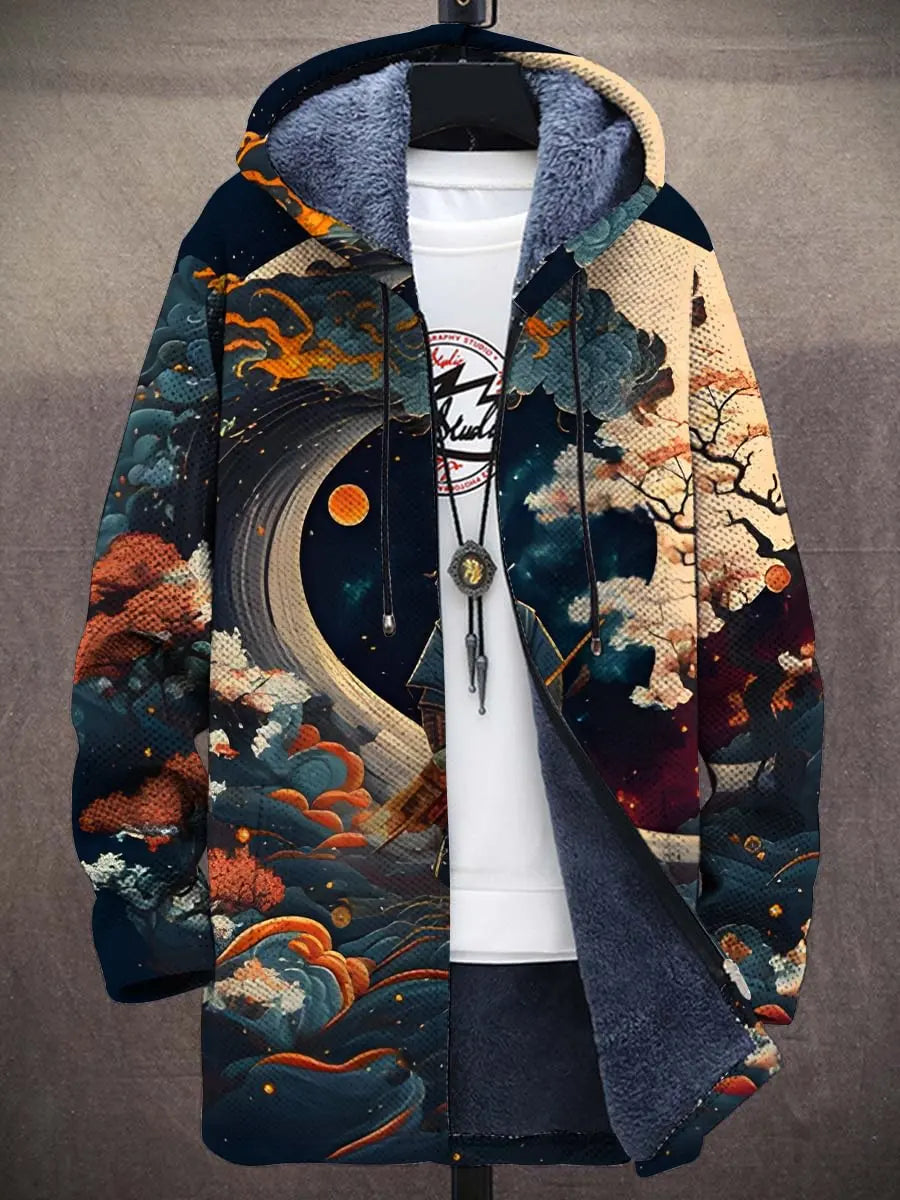 Japanese Wave Sherpa Hoodie
