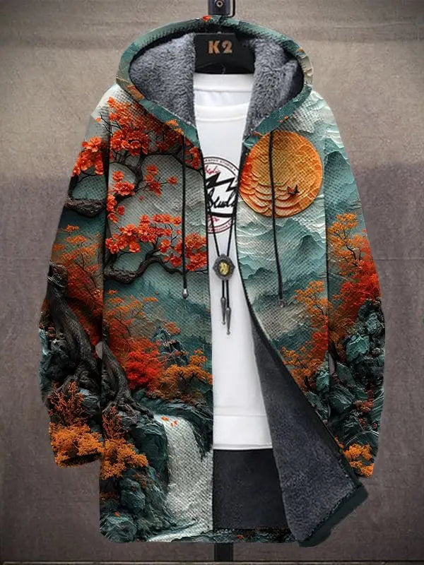 Japanese Wave Sherpa Hoodie