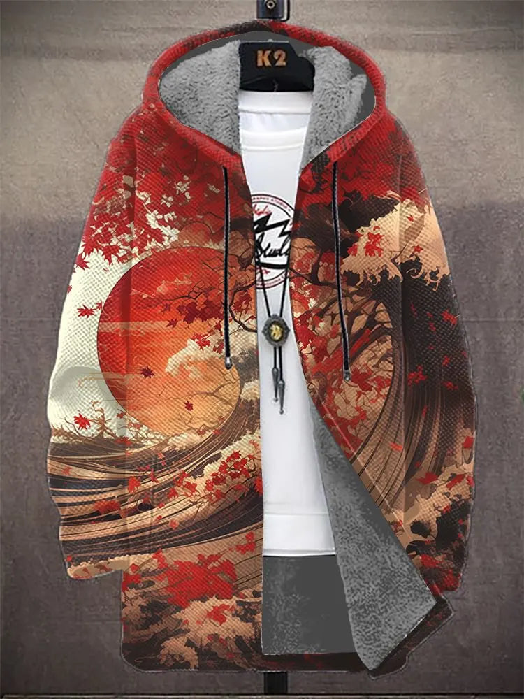 Japanese Wave Sherpa Hoodie